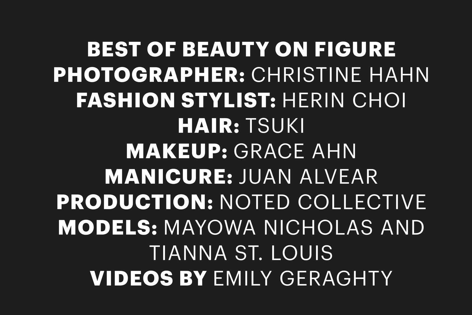 Photo Credits for Allure Best of Beauty 2022
