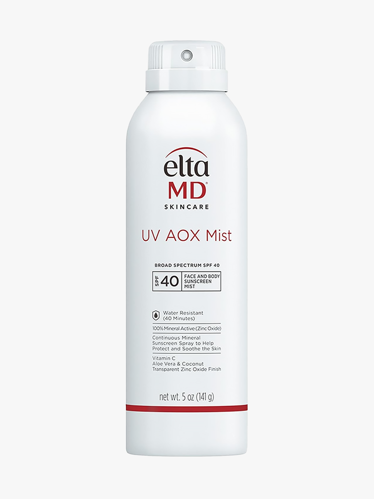 EltaMD UV Aox Mist Broad Spectrum SPF 40 in spray bottle