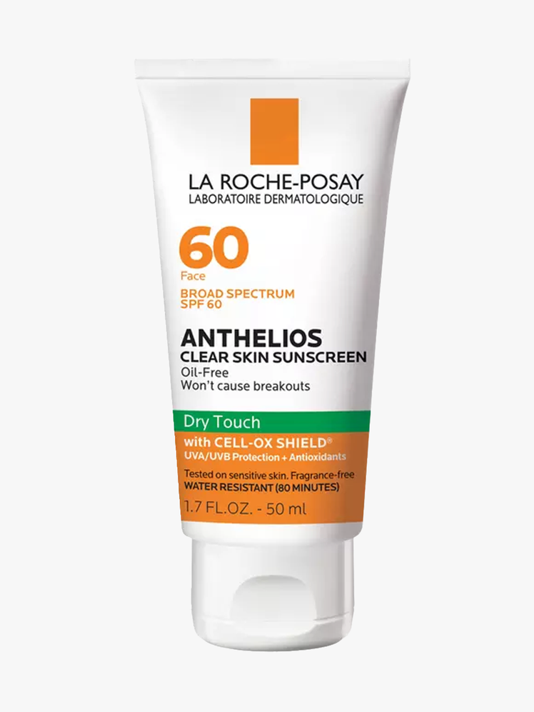 La Roche-Posay Anthelios Anti-Shine SPF 60+ Dry Touch Gel-Cream in white tube