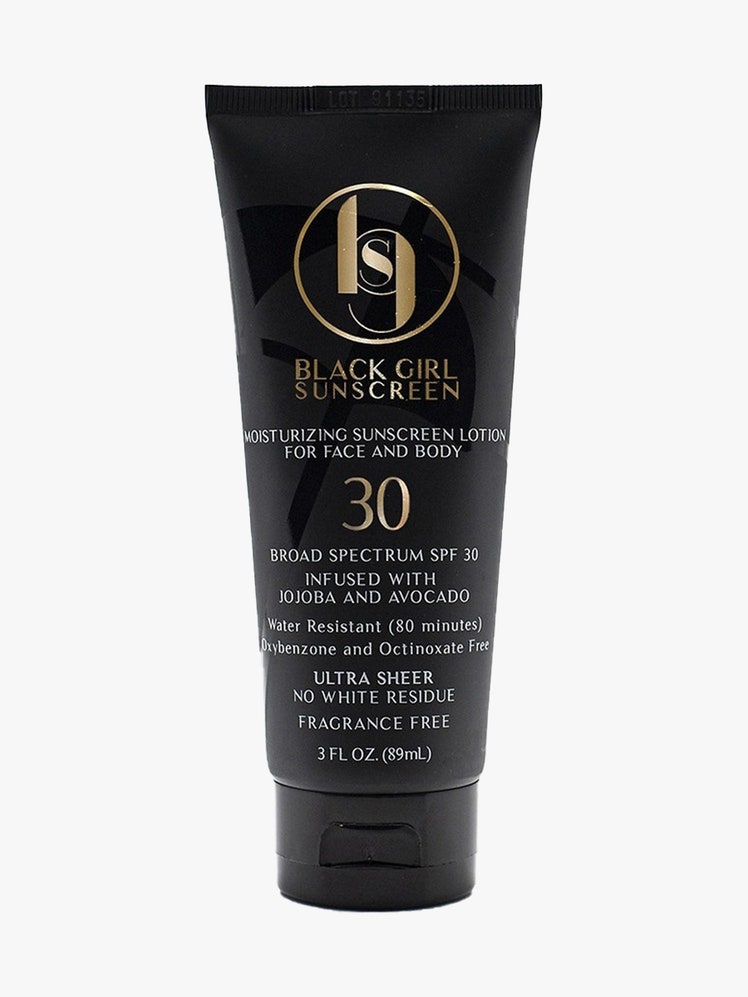 Black Girl Sunscreen SPF 30 for Face & Body black tube on light gray background