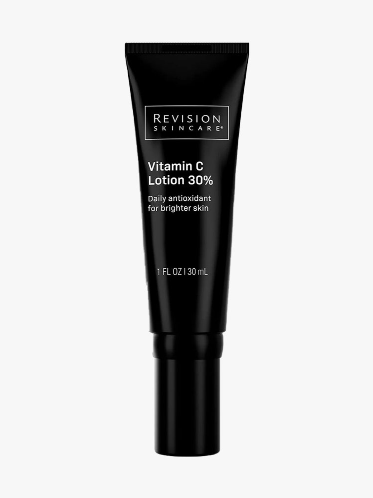  Revision Skincare Vitamin C Lotion 30% black tube on light gray background