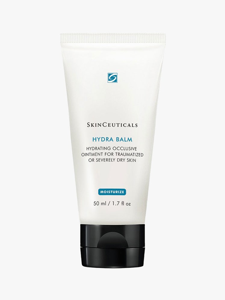 SkinCeuticals Hydra Balm white tube with black cap on light gray background