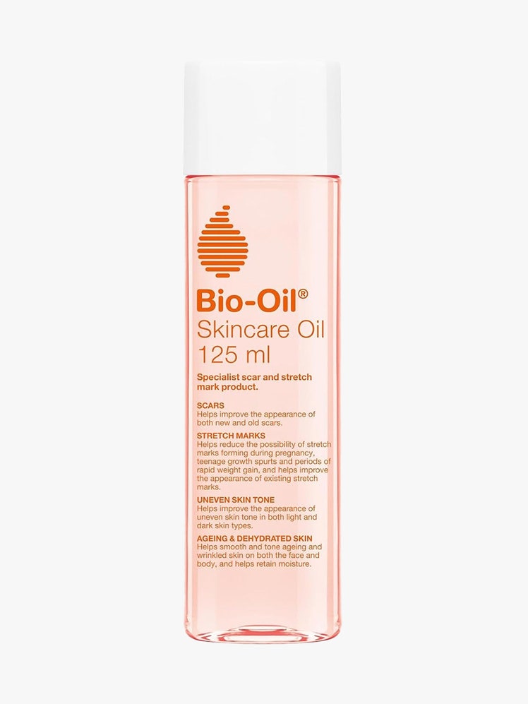 Bio-Oil Skincare Oil light pink rectangle bottle with white cap on light gray background