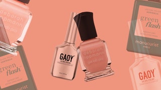 best gel nail polishes on peach background