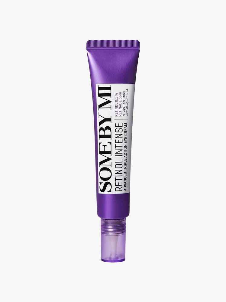 Some By Mi Retinol Intense Advanced Triple Action Eye Cream on light gray background