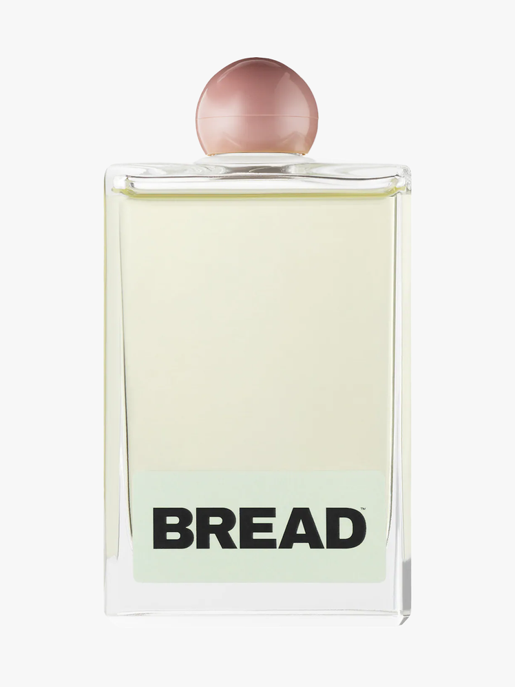 Bread Beauty Hair Oil Everyday Gloss in branded glass bottle with rounded brown cap on light gray background