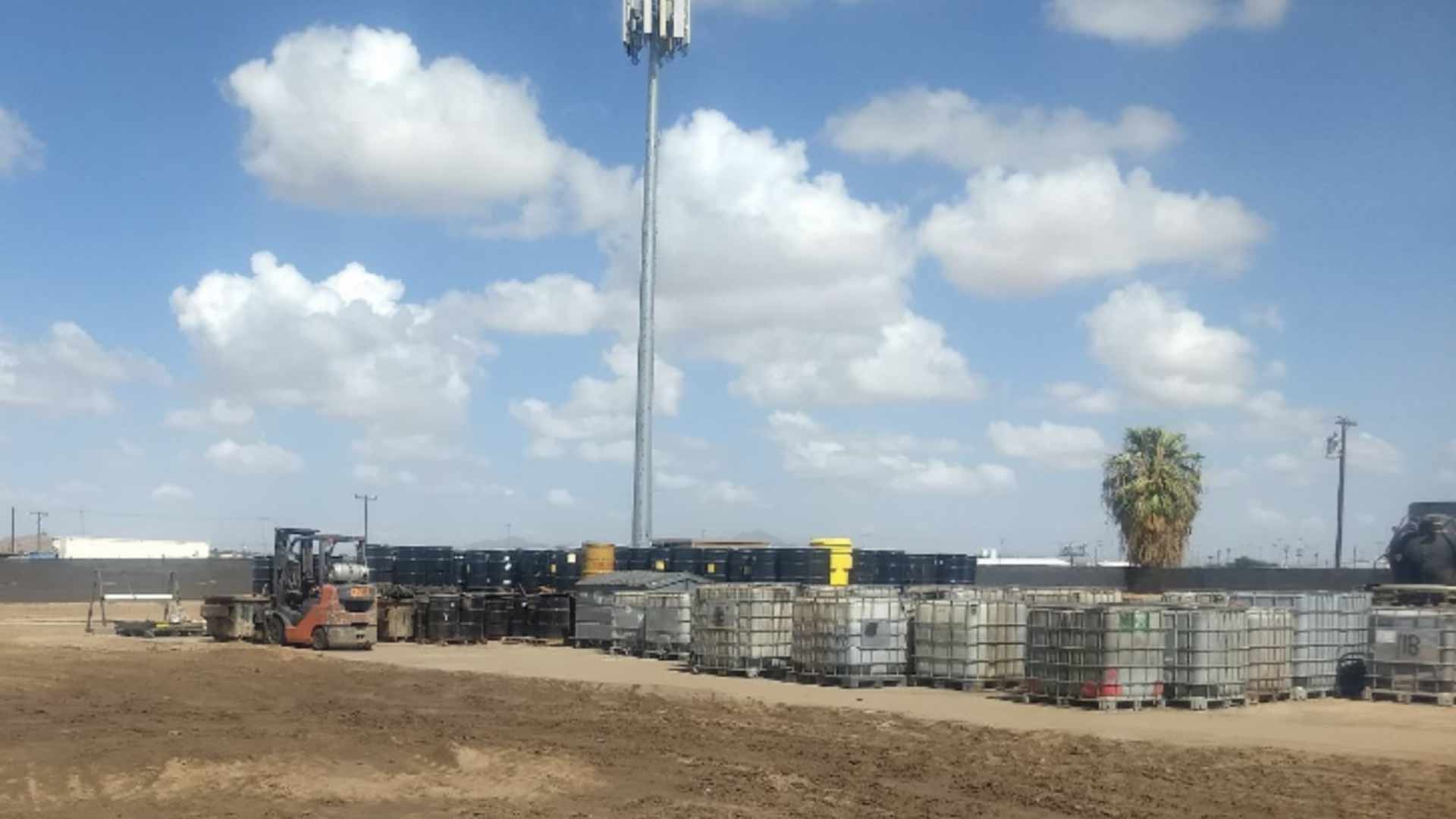 The Arizona Department of Environmental Quality approved a permit to allow A.A. Sydcol to handle and store hazardous waste in Yuma County. The proposed space is shown here. The county also must approve a special use permit.