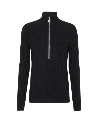 Eco-cashmere high-neck jumper