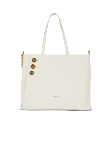 Emblème leather tote bag