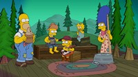 The Simpsons, from left: Dan Castellaneta, Nancy Cartwright, Yeardley Smith, Maggie Simpson, Julie Kavner, 'Mathlete's Feat', Season 26, Ep. #22, 05/17/2015, ©KSITE