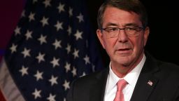 U.S. Secretary of Defense Ashton Carter addresses the faculty and students of George Washington University November 18, 2015 in Washington, D.C.