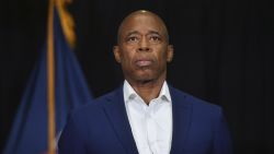 Brooklyn Borough President Eric Adams at a gun violence prevention community meeting and press conference on July 14, 2021 at the Lenox Road Baptist Church in Brooklyn, New York City.