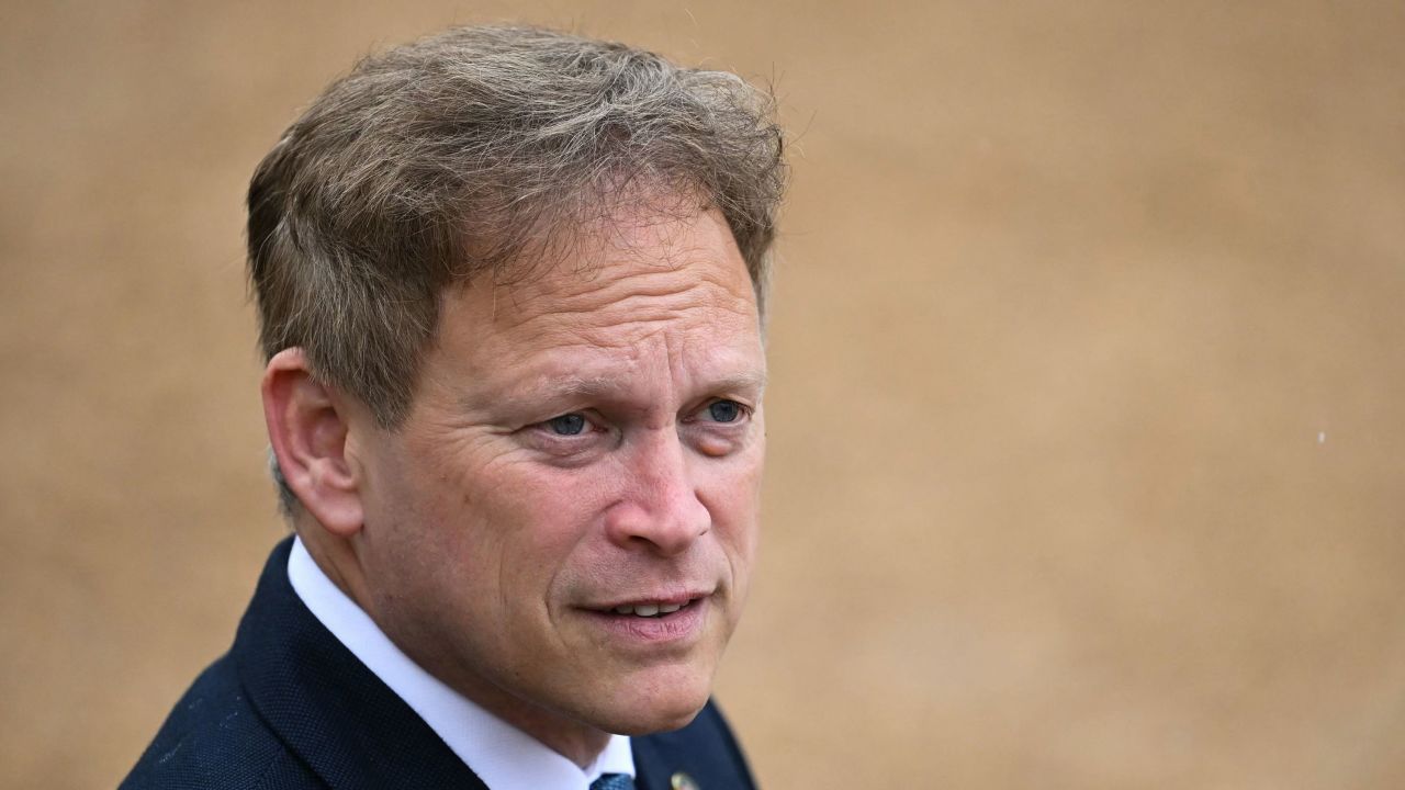 Britain's Defence Secretary Grant Shapps is pictured arriving for the King's Birthday Parade, "Trooping the Colour," in London on June 15.