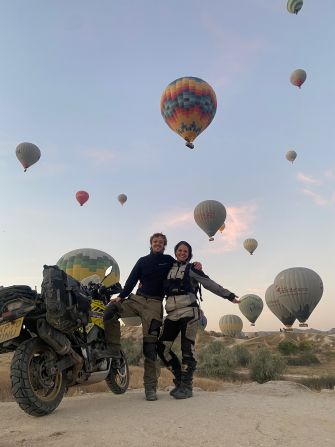 <strong>Dream team:</strong> Once they crossed over to Central Asia, the couple rode back towards Europe and on to the UK.