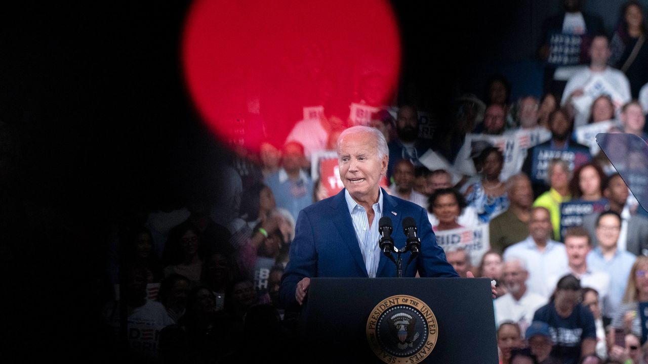 President Joe Biden speaks at a post-debate campaign rally on June 28 in Raleigh, North Carolina.