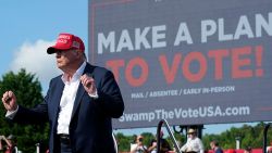 Republican presidential candidate former President Donald Trump speaks at a campaign rally in Chesapeake, Va., Friday, June 28, 2024. (AP Photo/Steve Helber)