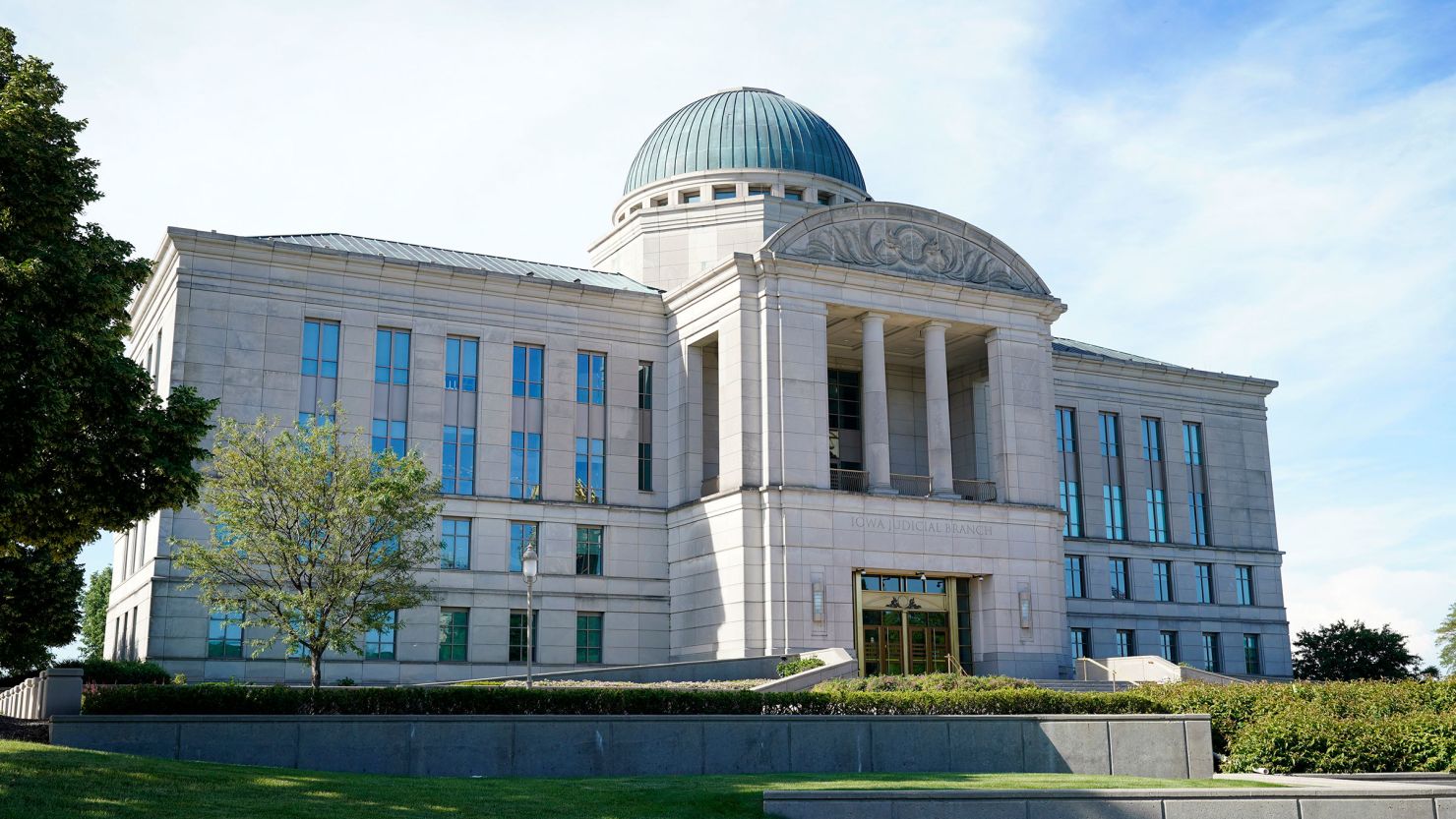 The Iowa Judicial Branch Building is shown Friday, June 17, 2022, in Des Moines, Iowa.