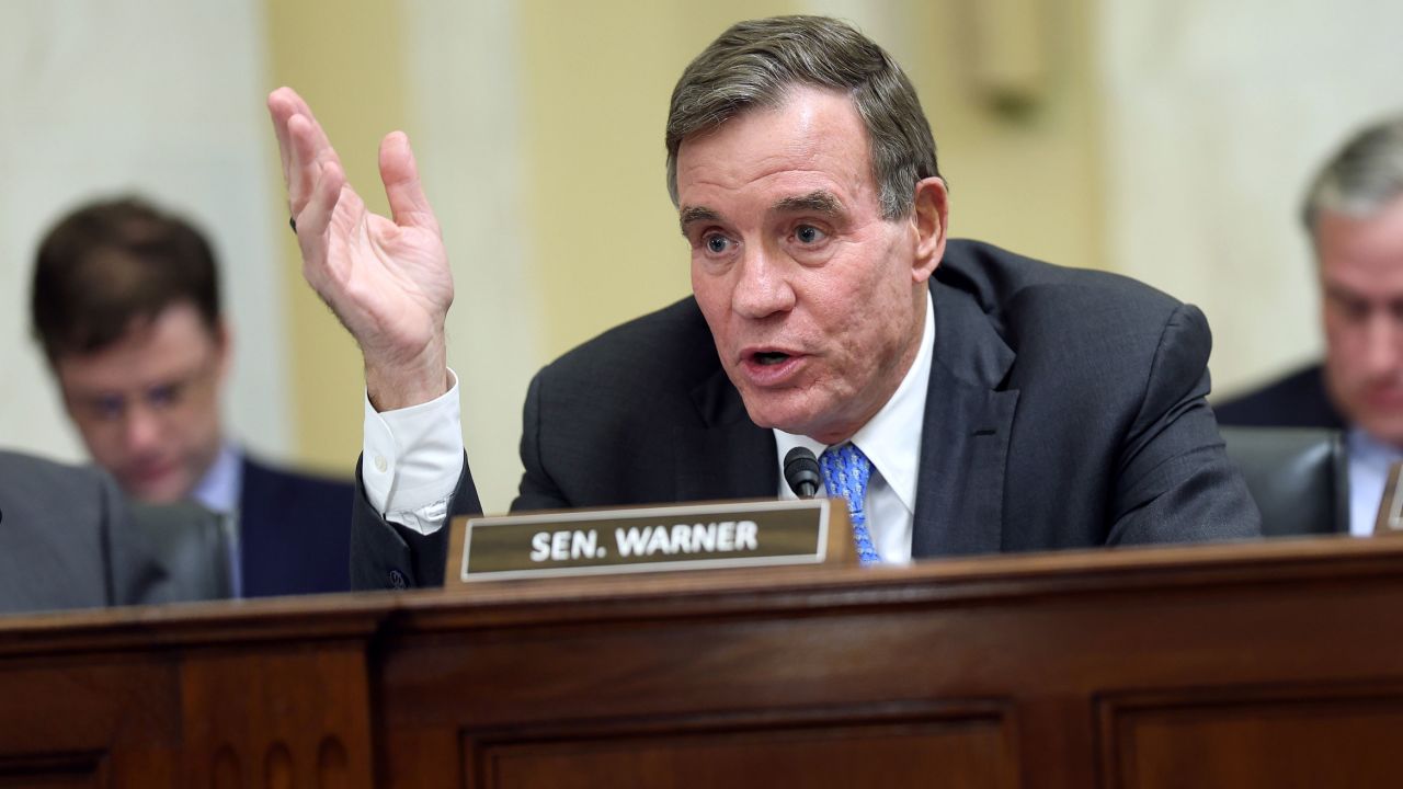 Sen. Mark Warner on November 14, 2023 in Washington, DC.