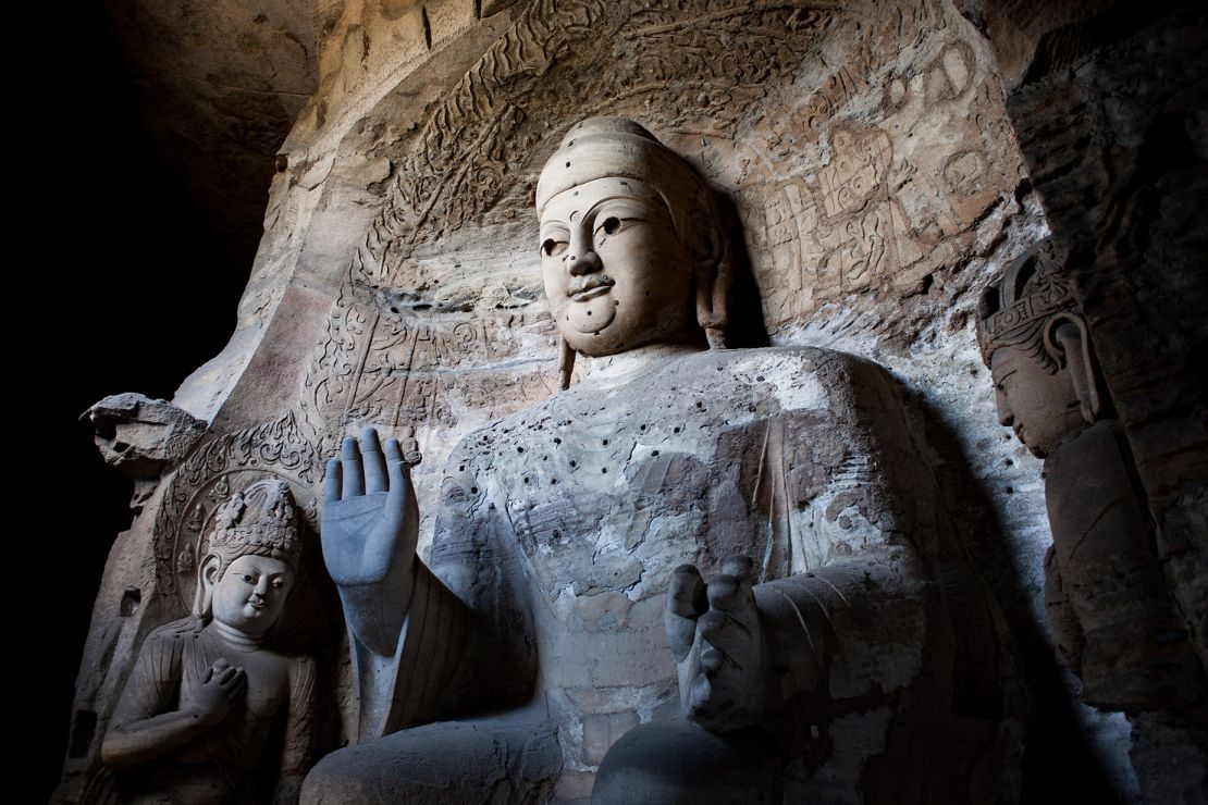 China’s Yungang Buddhist Grottoes features 51,000 statues carved into 252 caves and niches.