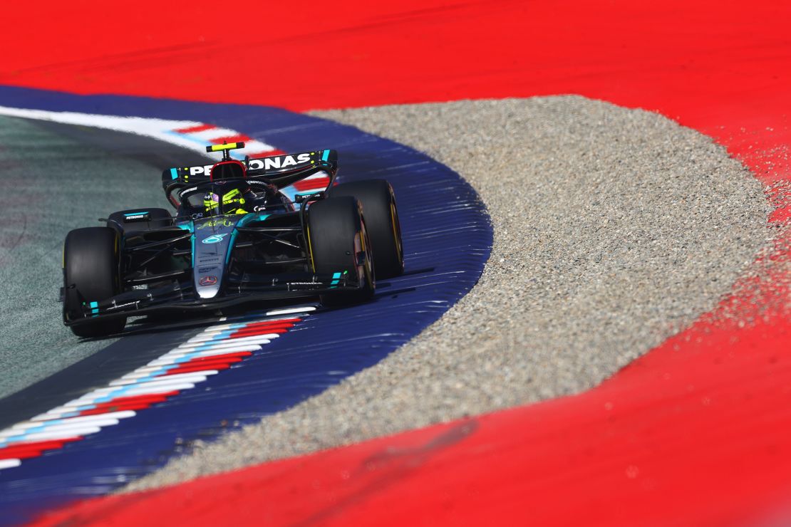 Hamilton on track over the Austrian Grand Prix weekend.