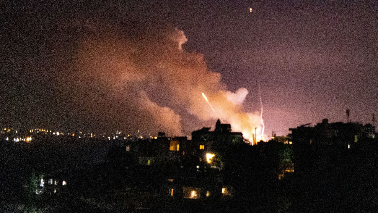 Smoke rises following an Israeli strike on a target between the villages of Ghandourieh and Froun in southern Lebanon late on September 6, 2024, amid the ongoing cross-border clashes between Israeli troops and Hezbollah fighters. (Photo by Ammar Ammar / AFP) (Photo by AMMAR AMMAR/AFP via Getty Images)