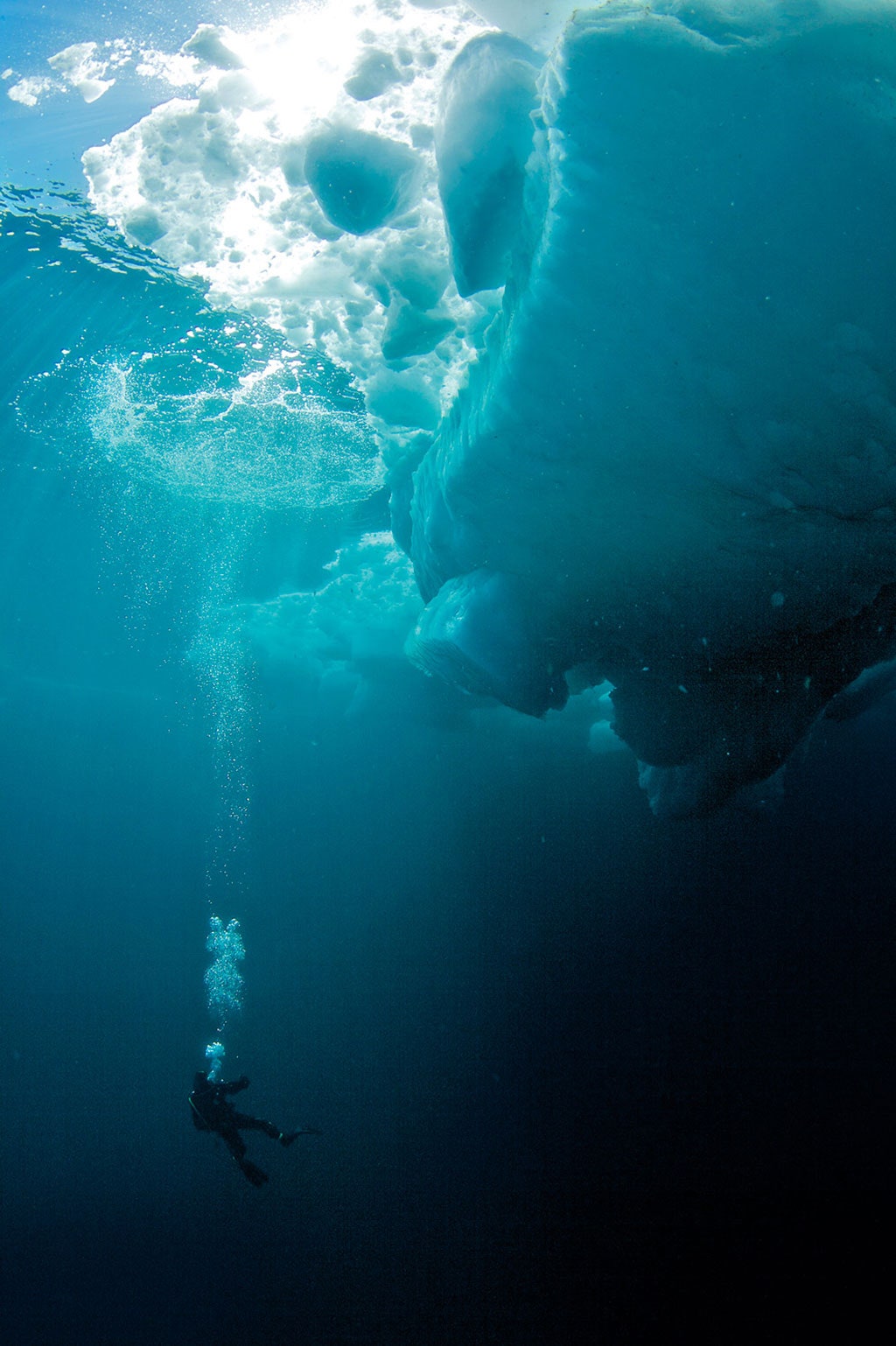 Image may contain Nature Outdoors Ice Water Snow and Underwater