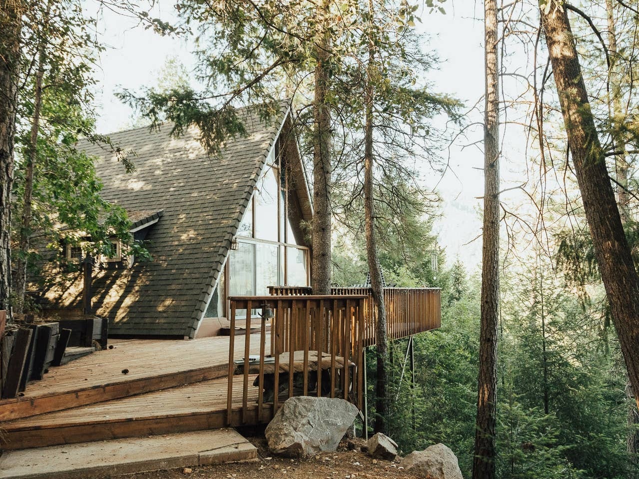 33 Cozy A-Frame Cabins With Hot Tubs, Firepits, and Mountain Views