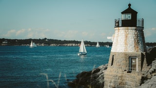 Castle Hill Lighthouse in Newport Rhode Island