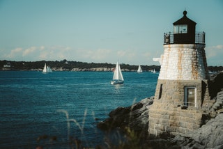 Castle Hill Lighthouse in Newport Rhode Island