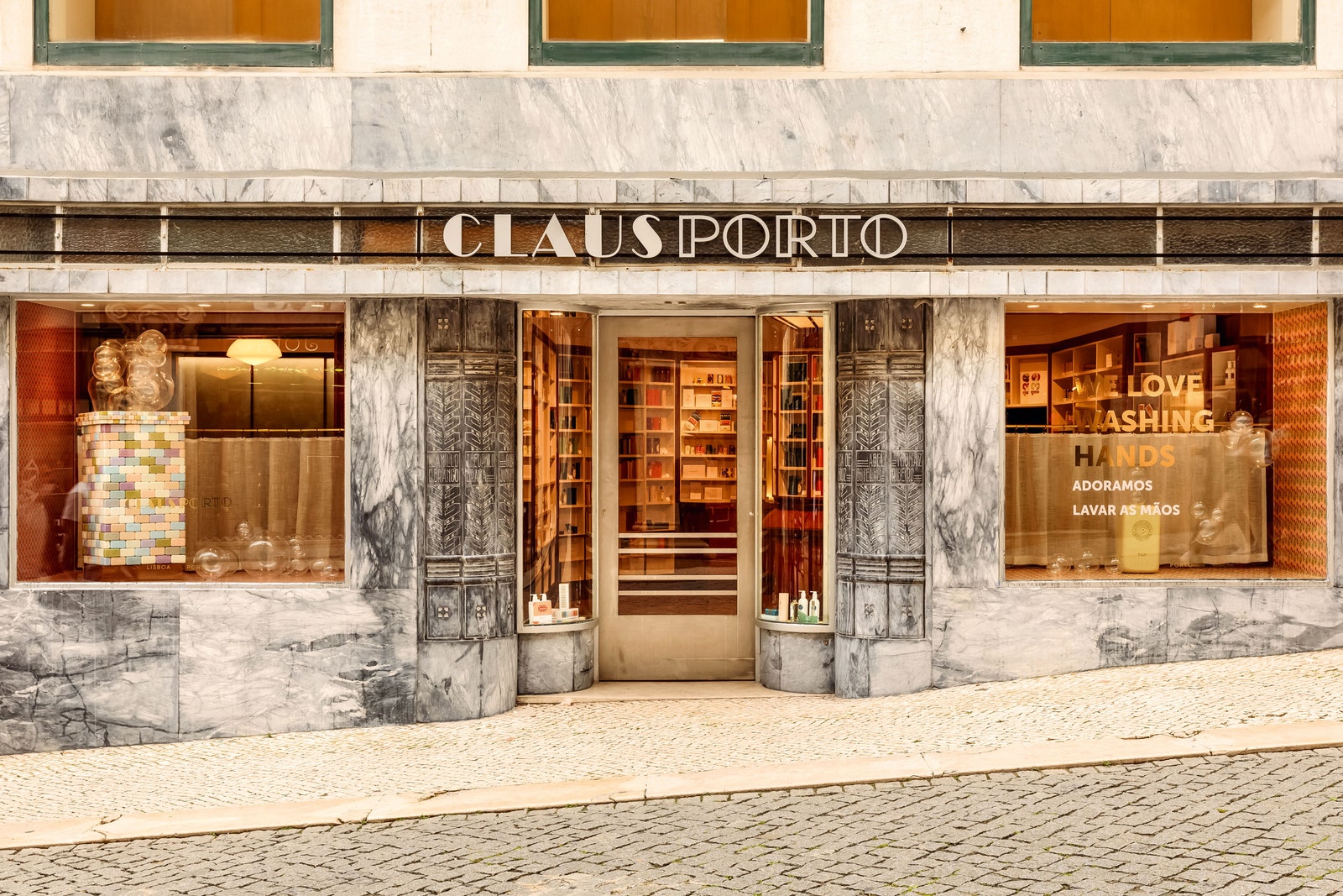 The front of the Claus Porto store in Lisbon