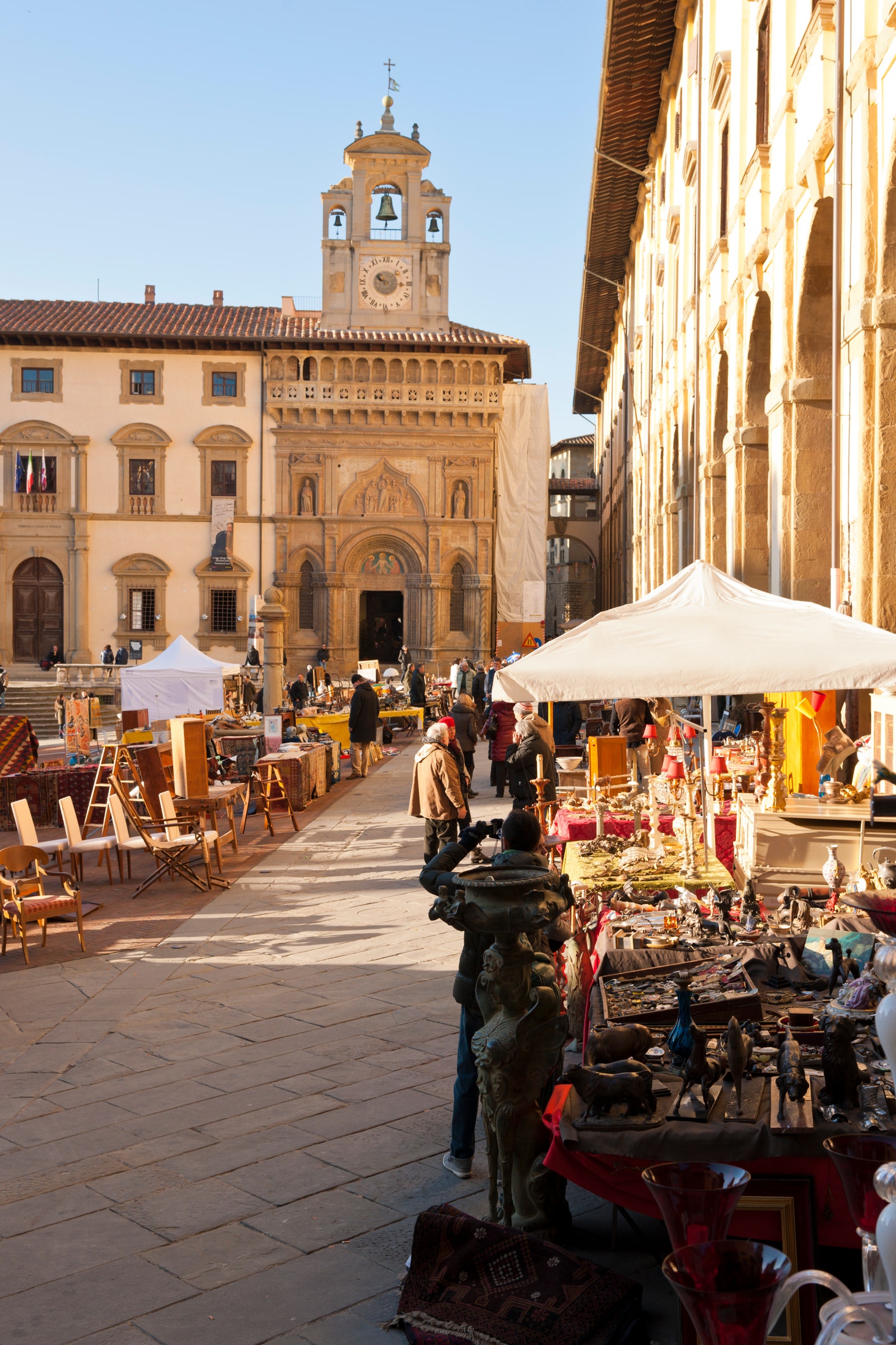 Antique Market of Arezzo in Tuscany