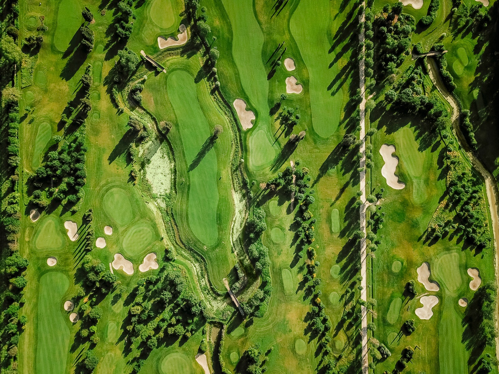 Aerial view of golf course Prato Italy