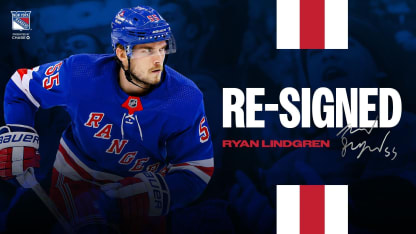 Rangers Agree to Terms with Ryan Lindgren