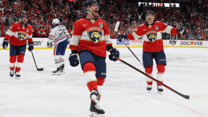 Panthers celebrate after goal