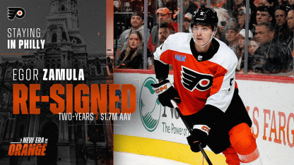 Flyers Re-Sign Defenseman Egor Zamula to a Two-Year Contract