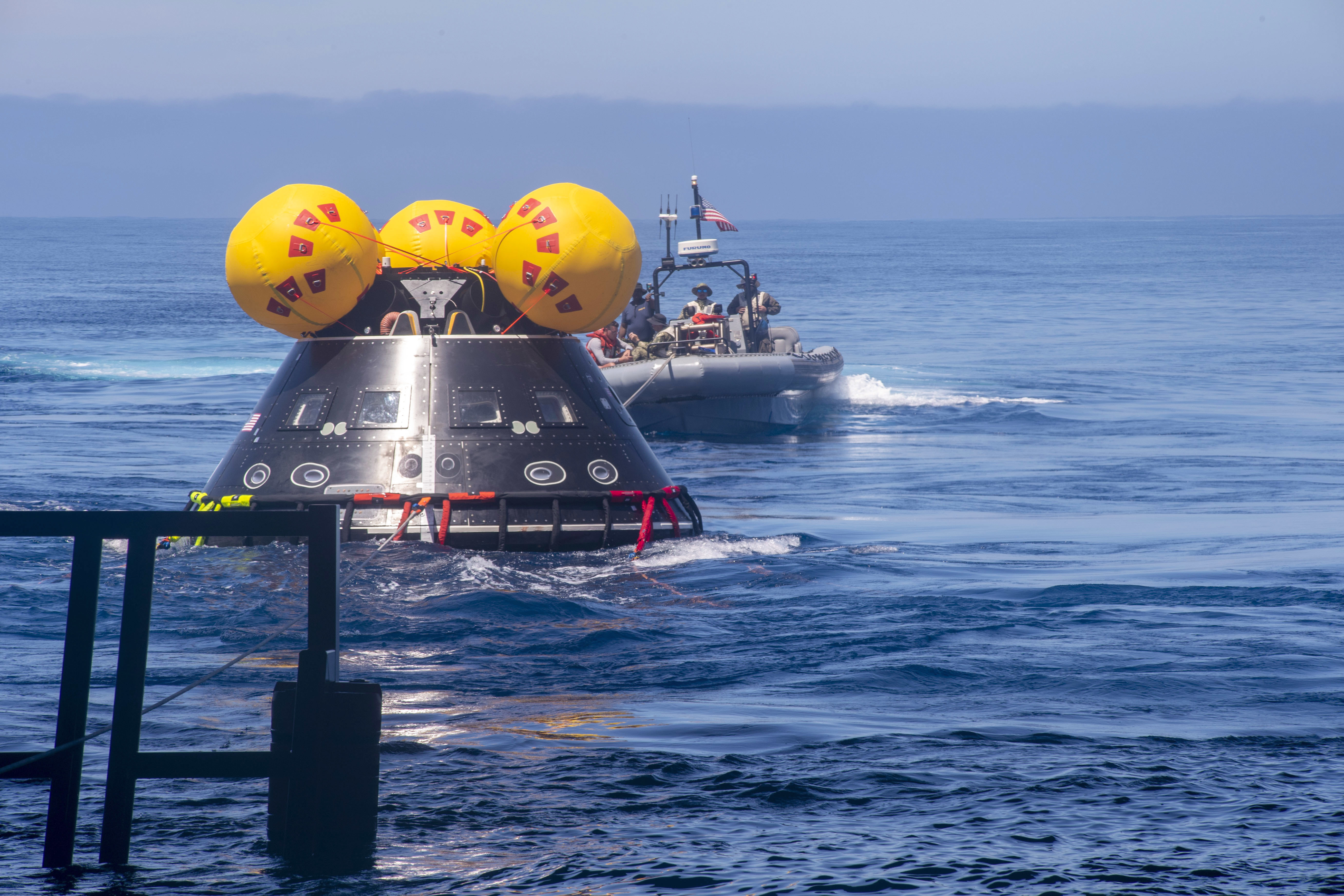 Sailors tow the Vehicle Advanced Demonstrator for Emergency Recovery