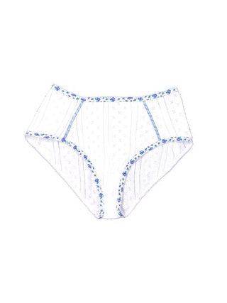 Pretties highcut brief in cotton pointelle