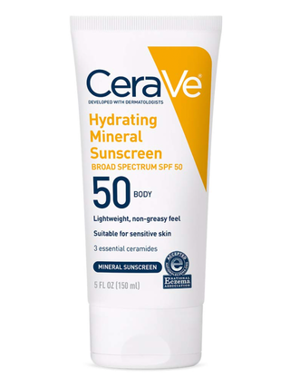 CeraVe Hydrating Mineral Sunscreen SPF 50 Body Lotion