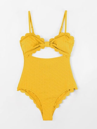 Scalloped onepiece swimsuit