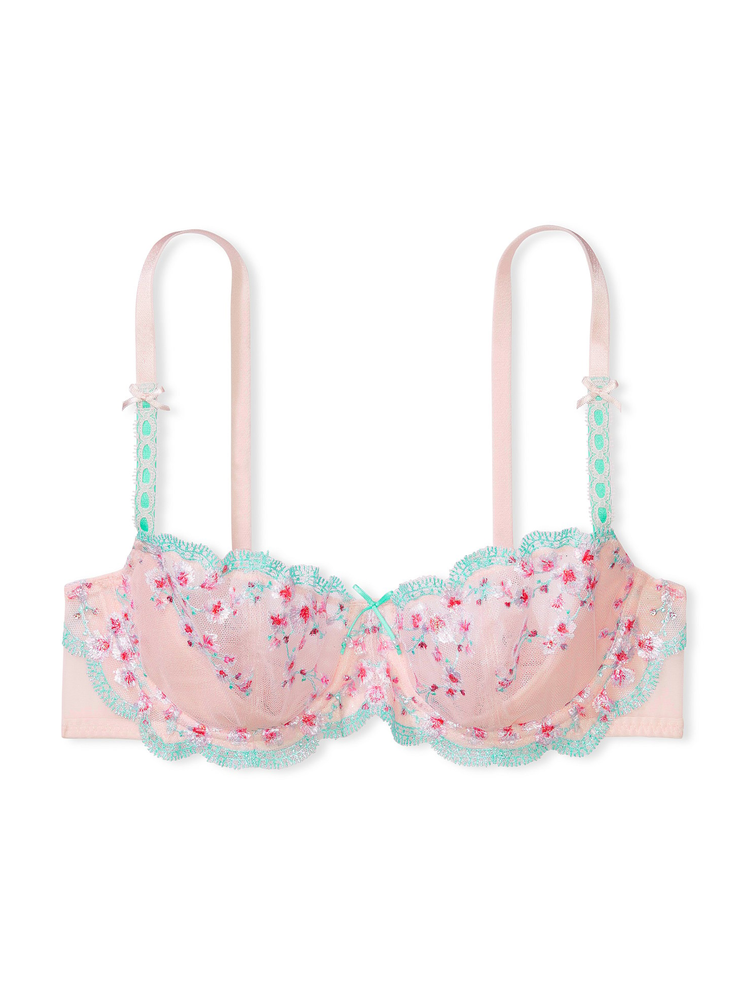 Victoria's Secret Wicked Unlined Cherry Blossom Embroidery Balconette Bra