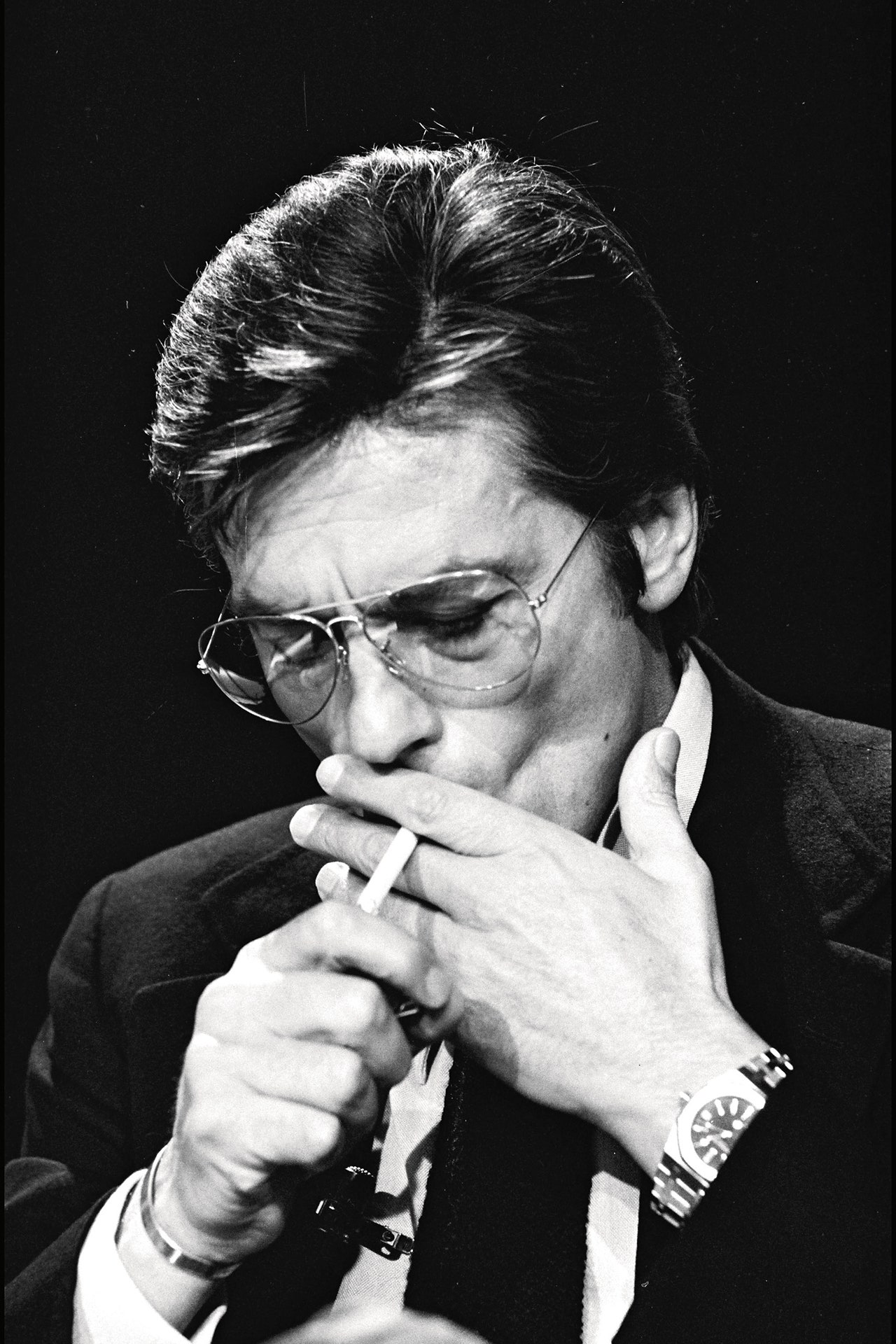 Alain Delon wearing a Royal Oak on French television in 1981