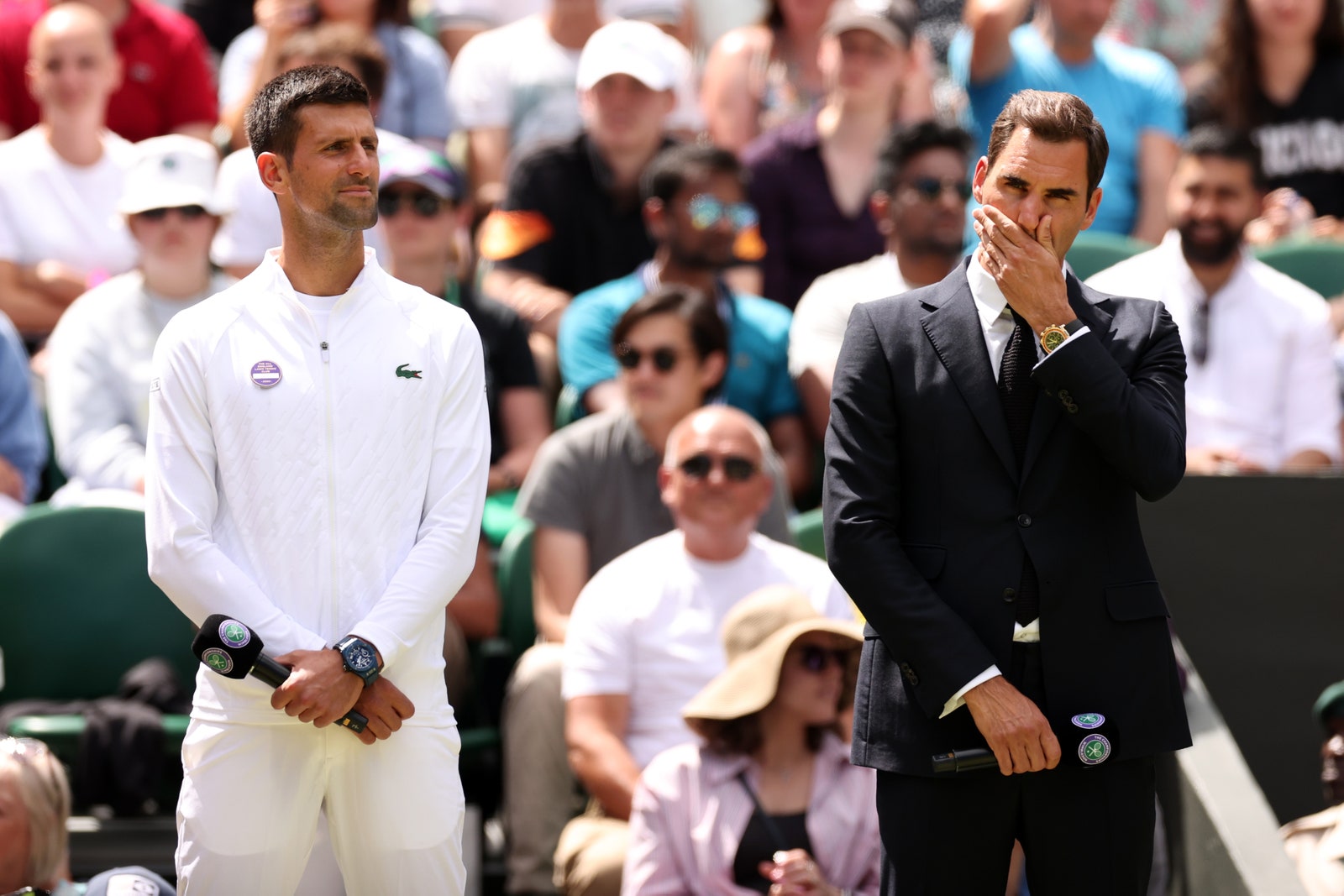 Novak Djokovic and Roger Federer