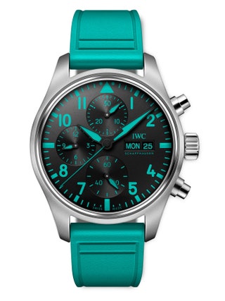 We know that fresh turquoise colour looks similar to a certain hypedup Patek but this IWC is motorsports royalty rather...