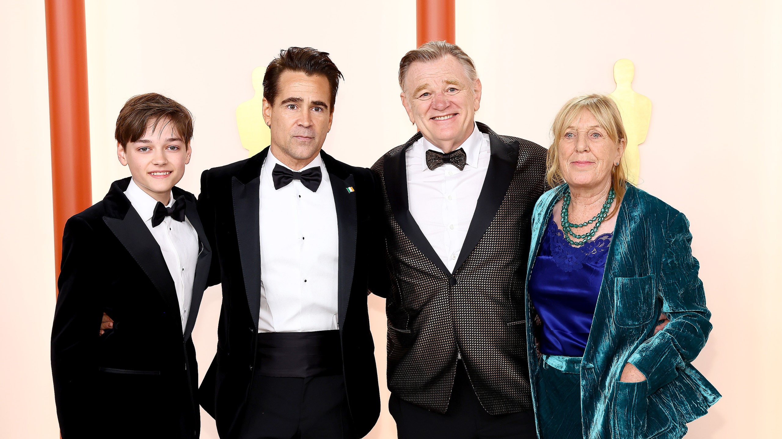 HOLLYWOOD CALIFORNIA  MARCH 12  Henry Tadeusz Colin Farrell Brendan Gleeson and Mary Gleeson attend the 95th Annual...