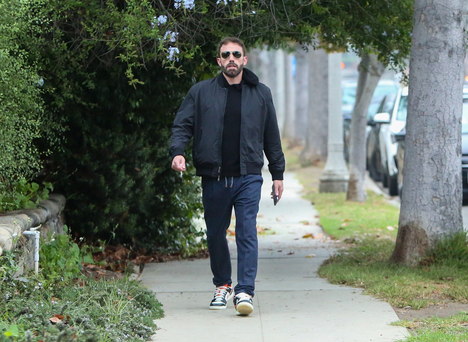 Ben Affleck wearing the Nike Dunk Low PRM ‘Halloween