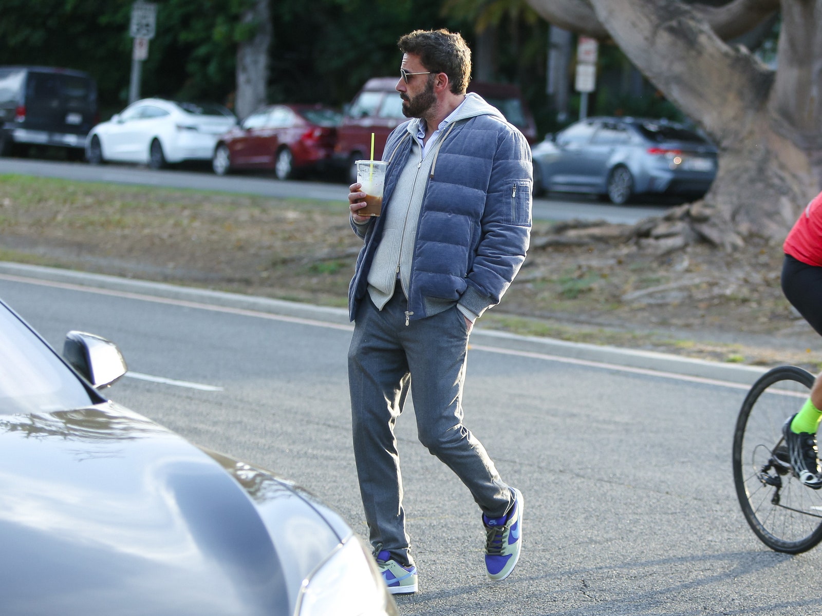 Ben Affleck wearing the Nike SB Dunk Low ‘Celadon