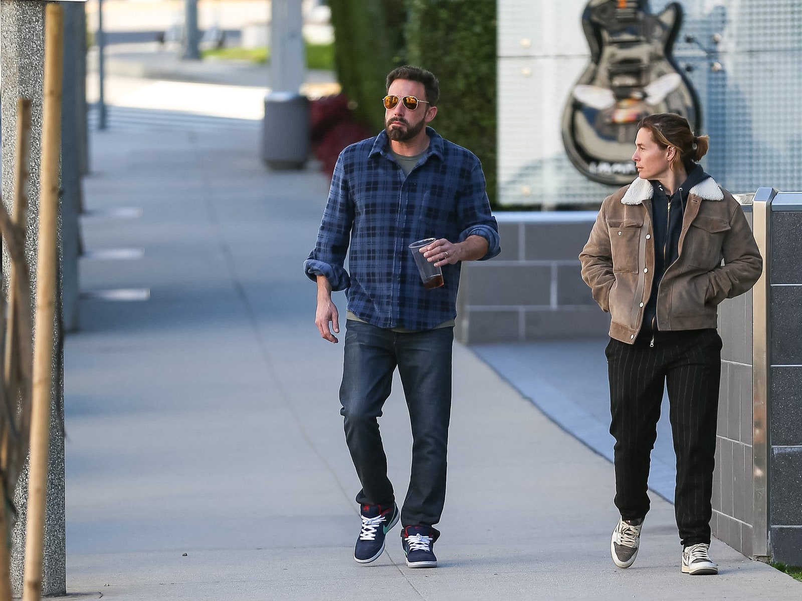 Ben Affleck wearing the Nike SB Dunk Low ‘Obsidian Crystal Mint