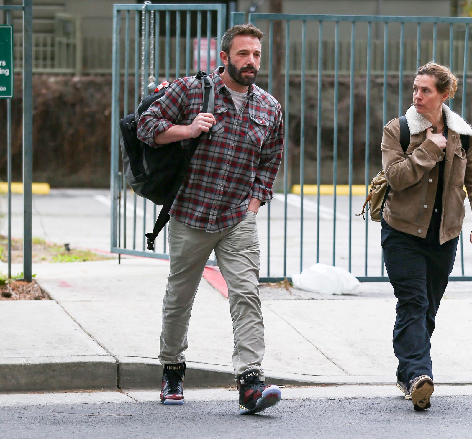 Ben Affleck wearing the Air Jordan 7 ‘Doernbecher