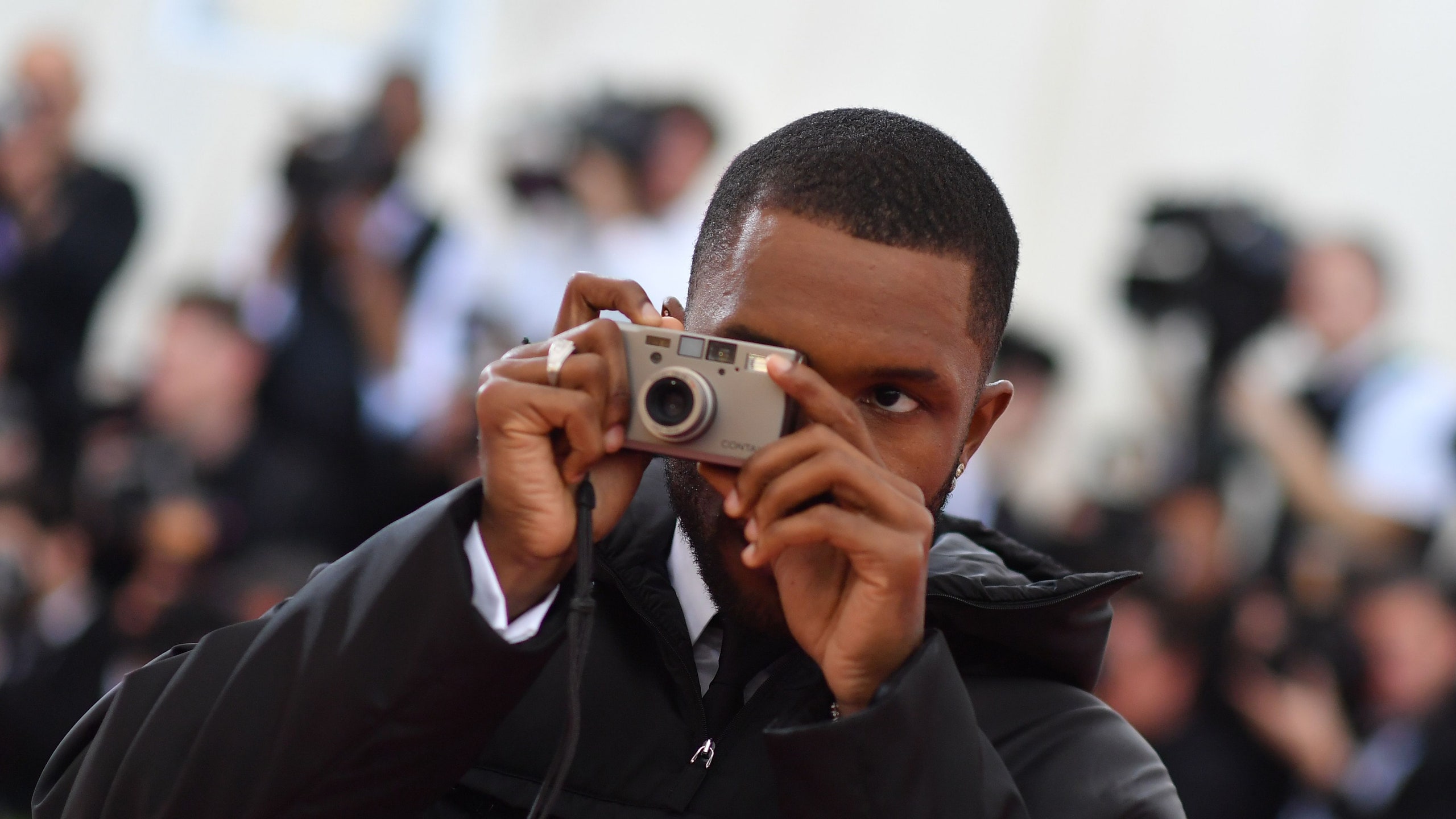 US singersongwriter Frank Ocean arrives for the 2019 Met Gala at the Metropolitan Museum of Art on May 6 2019 in New...