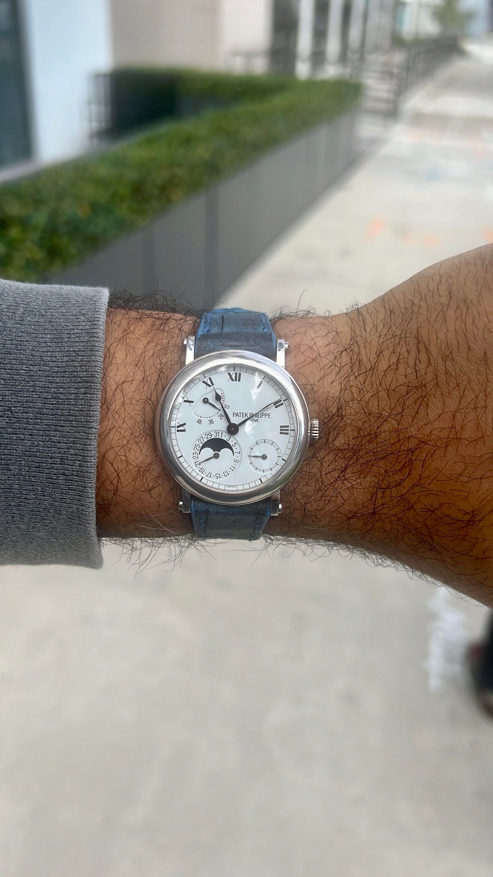 One of my Dashs favorite pieces—a Patek Philippe Calatrava ref. 5054G—needs its time date and moonphase to be properly...